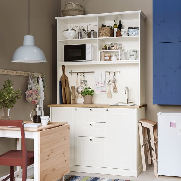 ÖNNERUP kitchenette, off-white, 130x64x219 cm