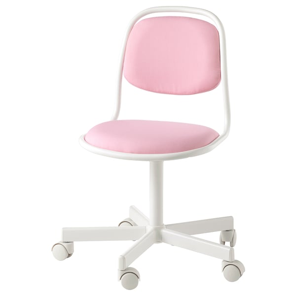 ÖRFJÄLL children's desk chair, white/Vissle pink, 39x83x53 cm