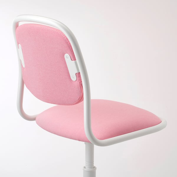 ÖRFJÄLL children's desk chair, white/Vissle pink, 39x83x53 cm