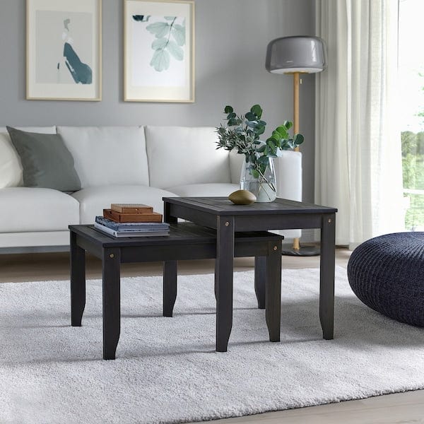 Ikea ÖRSKÄR - Nest of tables, set of 2, in/outdoor dark grey