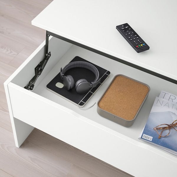 Ikea ÖSTAVALL - Adjustable coffee table, white, 90 cm