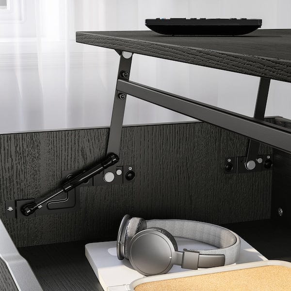 Ikea ÖSTAVALL - Adjustable coffee table, black, 90 cm
