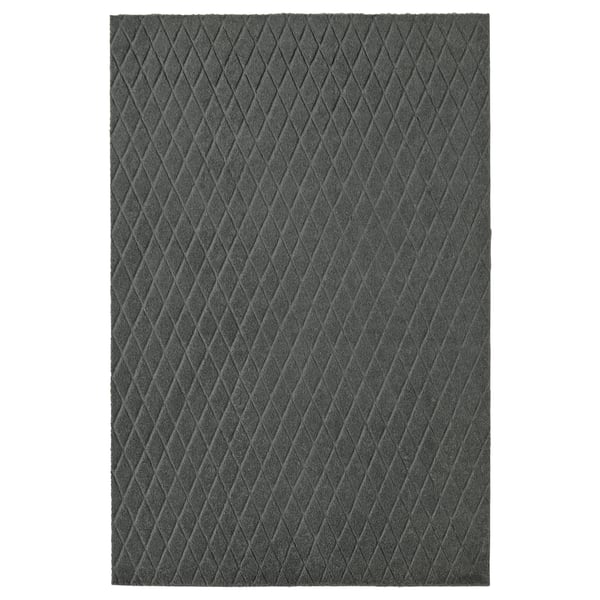 ÖSTERILD door mat, indoor, dark grey, 60x90 cm