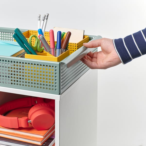 ÖVNING trolley, white/grey-green, 54x33 cm