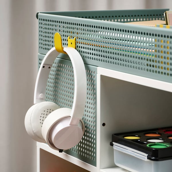 ÖVNING trolley, white/grey-green, 54x33 cm