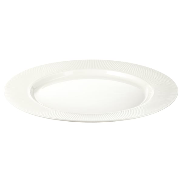 OFANTLIGT plate, white, 28 cm