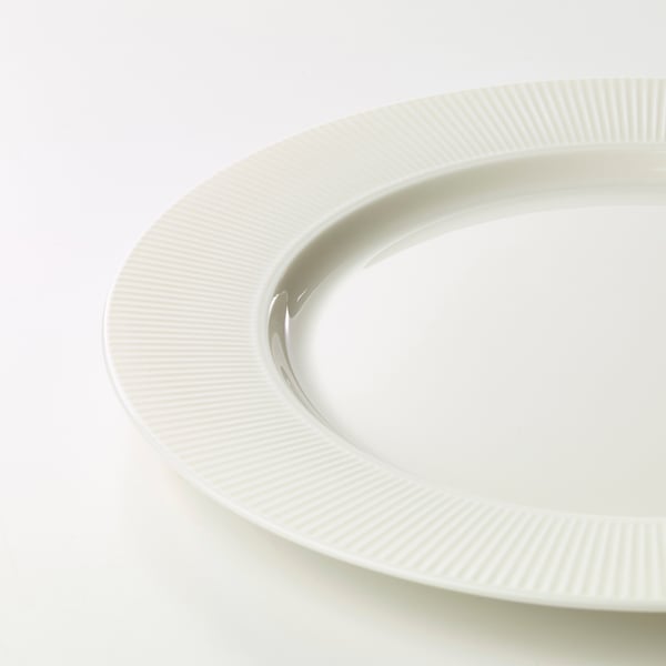 OFANTLIGT plate, white, 28 cm