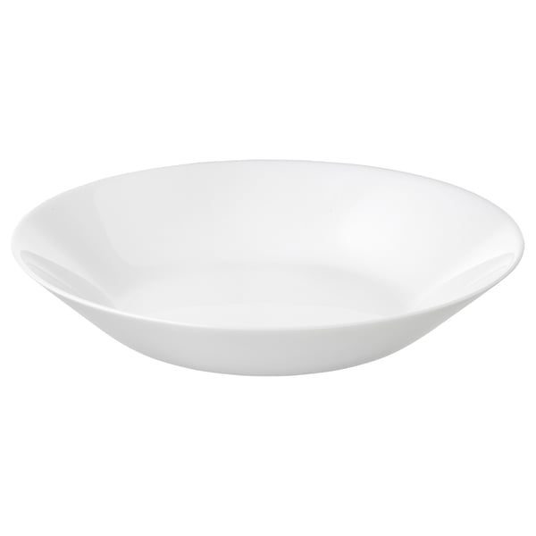 OFTAST deep plate, white, 20 cm