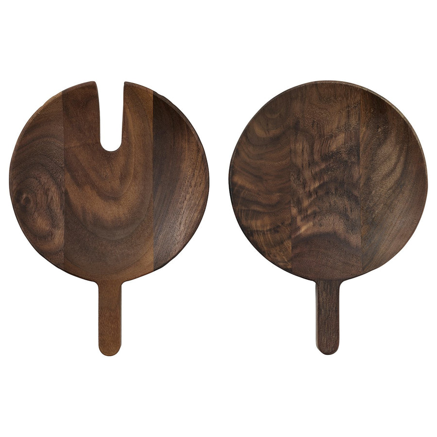 OLIVTRAST 2-piece serving set, walnut, 16 cm