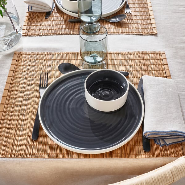 OMBONAD bowl, dark grey, 11 cm, 2 pack