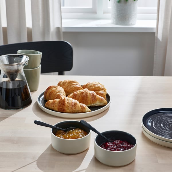 OMBONAD bowl, dark grey, 11 cm, 2 pack