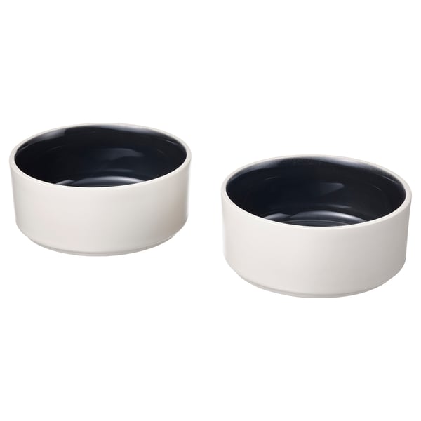 OMBONAD bowl, dark grey, 11 cm, 2 pack