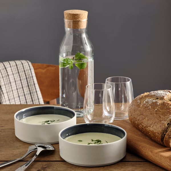 OMBONAD bowl, dark grey, 15 cm, 2 pack