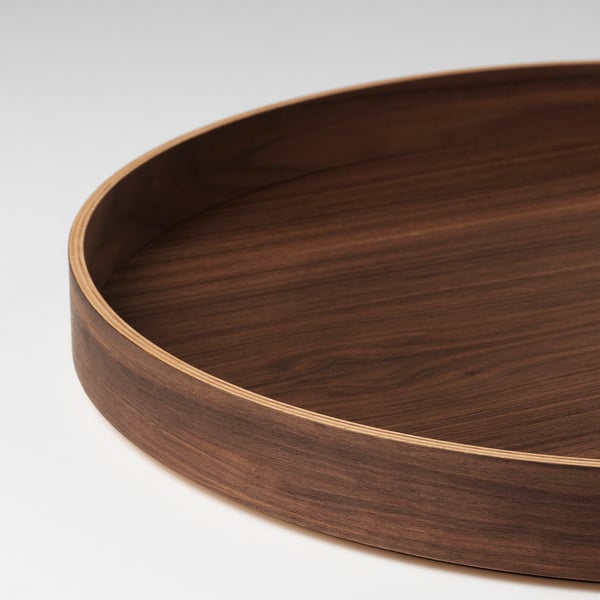 OMBONAD tray, walnut, 42 cm