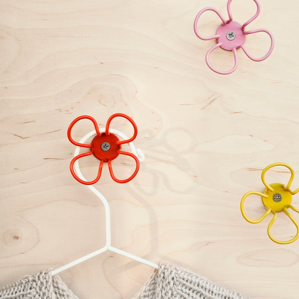 OMMJÄNGE wall hook, multicolour, 3 pack