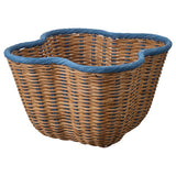 OMMJÄNGE basket, beige/blue, 40x40x26 cm