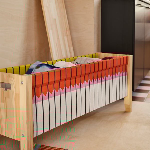 OMMJÄNGE bench with storage, 113x45x35 cm