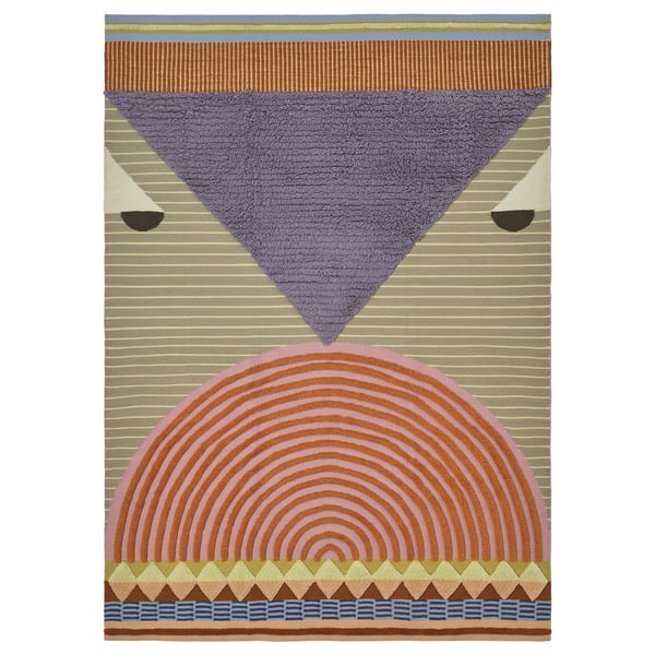 OMMJÄNGE rug, flatwoven, multicolour, 140x200 cm