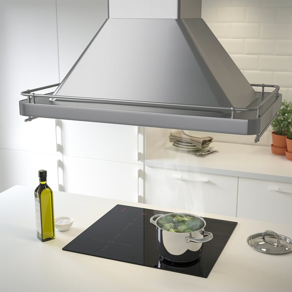 OMNEJD ceiling-mounted extractor hood, stainless steel, 90 cm