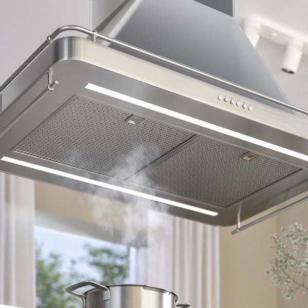 Ikea OMNEJD Ceiling extractor hood - stainless steel 90 cm , 90 cm