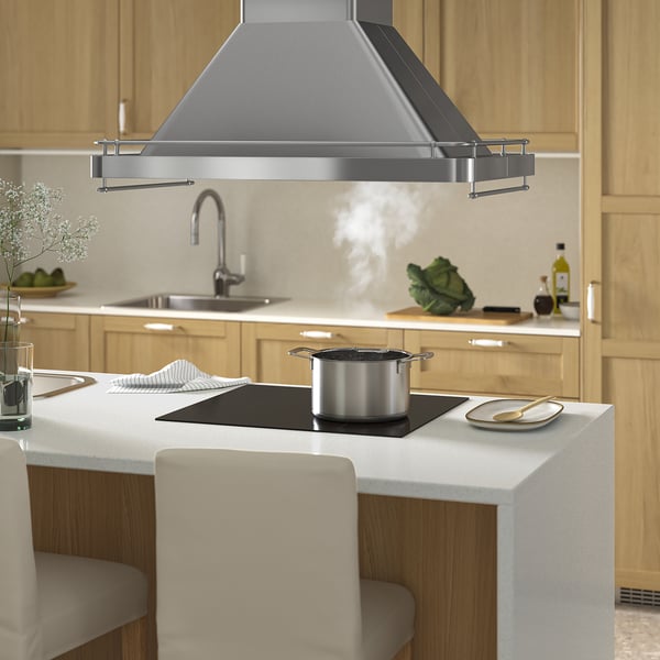 OMNEJD ceiling-mounted extractor hood, stainless steel, 90 cm