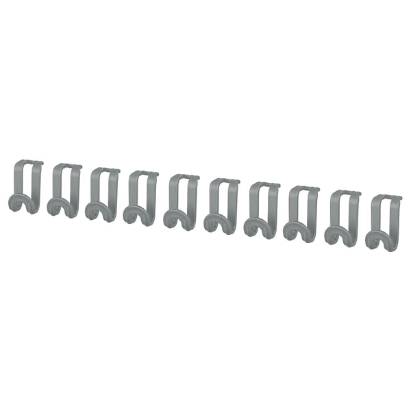 OMTRENT hanger connector, grey, 10 pack