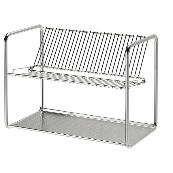 ORDNING dish drainer, stainless steel, 50x27x36 cm