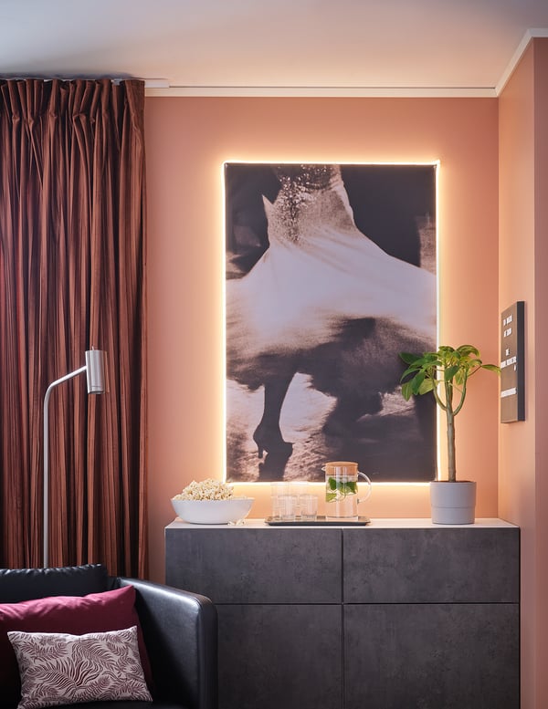 ORMANÄS LED lighting strip, smart wireless dimmable/colour and white spectrum, 4 m