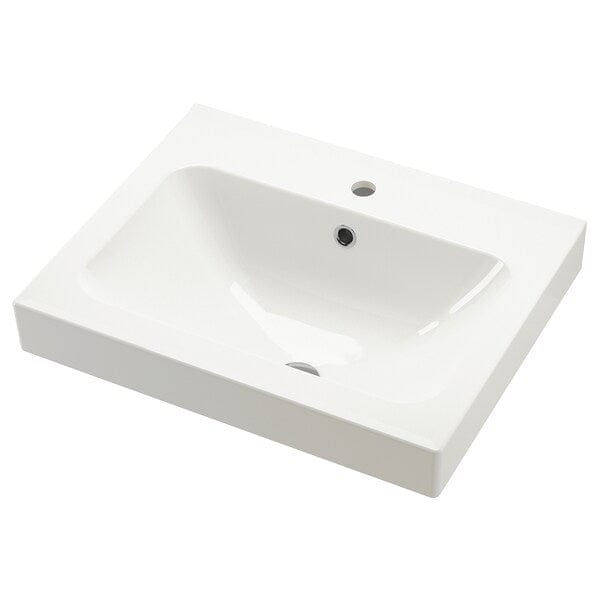 ORRSJÖN deep wash-basin, Washbasin cabinet width: 60.0 cm
Depth: 49.4 cm
Height: 9.2cm
Width: 62.4 cm