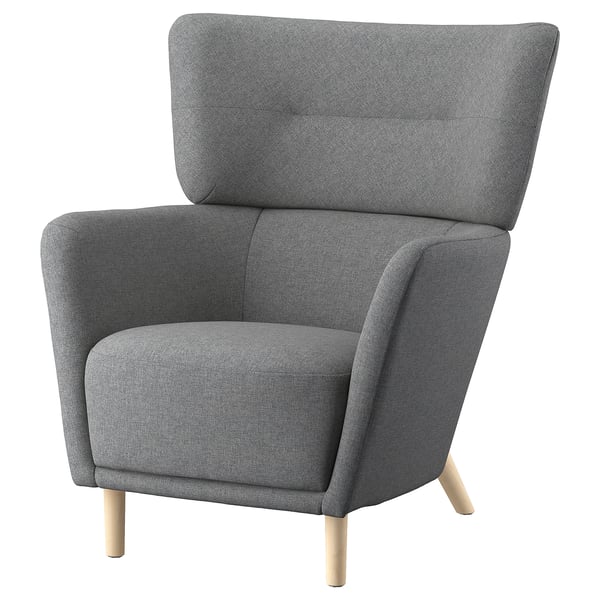 OSKARSHAMN wing chair, Tibbleby beige/grey, 82x99x86 cm