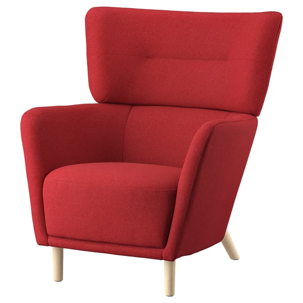 OSKARSHAMN wing chair, Tonerud red, 82x99x86 cm