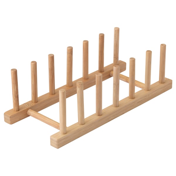 OSTBIT plate holder, bamboo, 27.5x12 cm