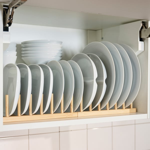 OSTBIT plate holder, bamboo, 27.5x12 cm