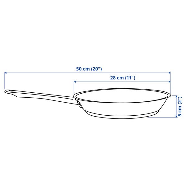 Ikea OUMBÄRLIG - Frying pan, nonstick coating/copper-colored stainless steel,28 cm