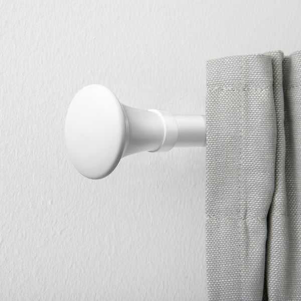 PADDFOT finials, 1 pair, metal/white, 6 cm