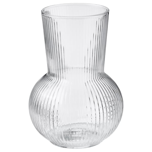 PÅDRAG vase, clear glass, 17 cm