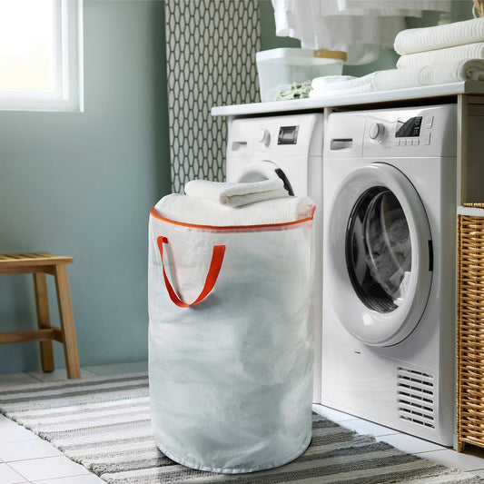PÄRKLA laundry bag, white, 70 l