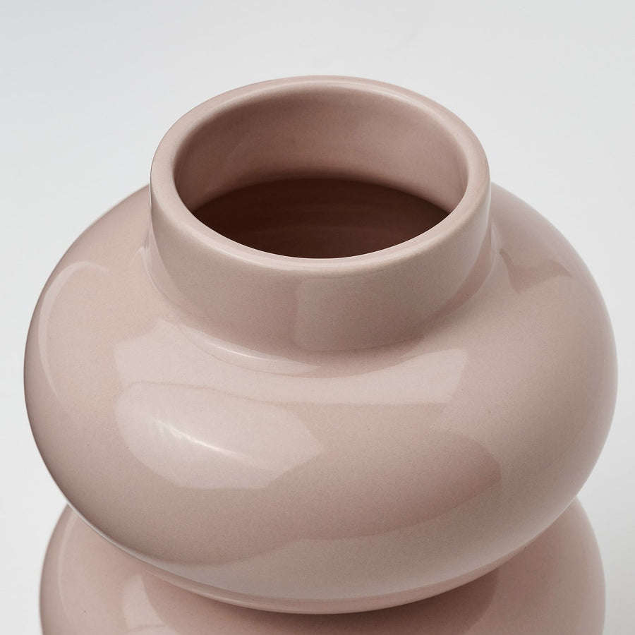 PÄRLHÄGG vase, light pink, 14 cm