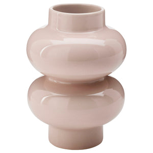 PÄRLHÄGG vase, light pink, 14 cm