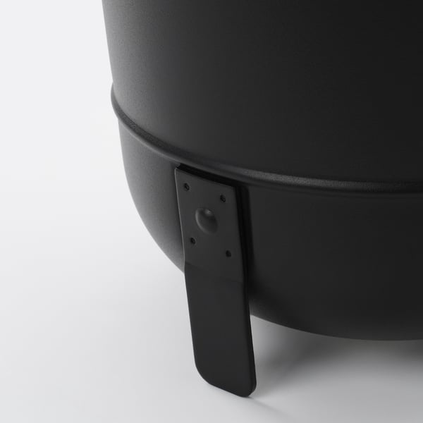 PÄRLRÖNN plant pot, in/outdoor/black, 24 cm