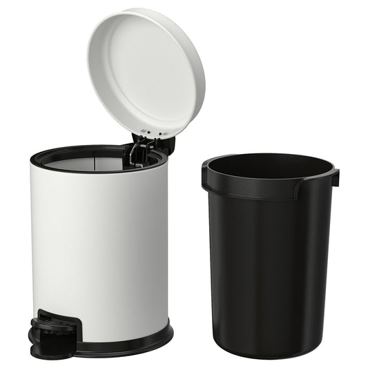 PÄRLSLINKE waste bin, white, 3 l