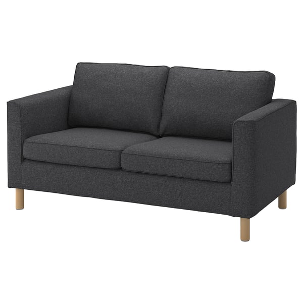 PÄRUP cover for 2-seat sofa, Gunnared dark grey