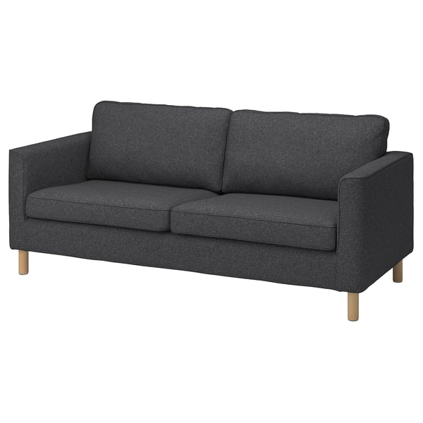PÄRUP cover for 3-seat sofa, Gunnared dark grey