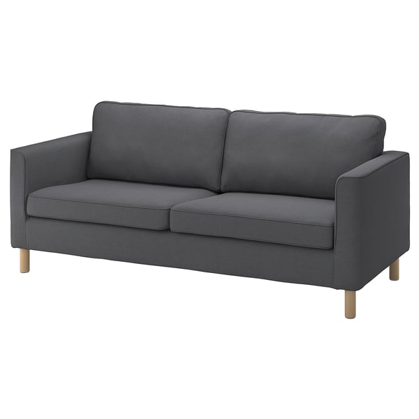 PÄRUP cover for 3-seat sofa, Vissle grey
