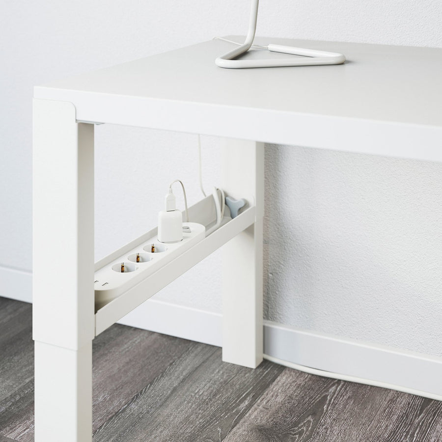 PÅHL desk, height adjustable white, 96x58 cm
