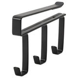 PÅLYCKE clip-on hook rack, anthracite, 12x1 cm
