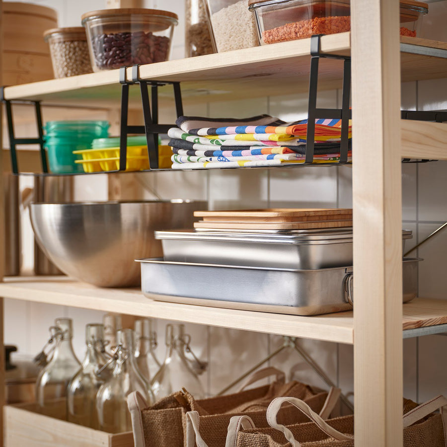 PÅLYCKE clip-on basket, anthracite, 36x26x14 cm