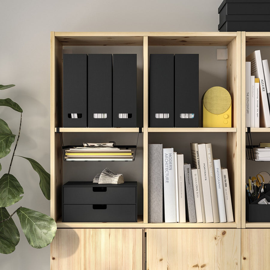 PÅLYCKE clip-on basket, anthracite, 36x26x14 cm