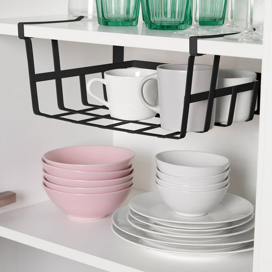 PÅLYCKE clip-on basket, anthracite, 36x26x14 cm