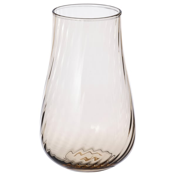 PÅSKÖTRÄD vase, glass/light brown, 13.5 cm